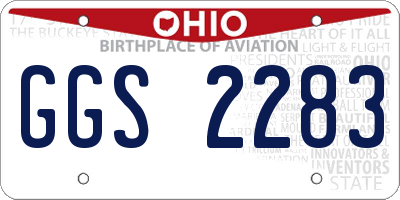 OH license plate GGS2283