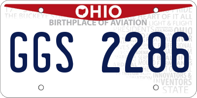 OH license plate GGS2286