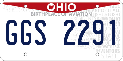 OH license plate GGS2291
