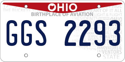 OH license plate GGS2293