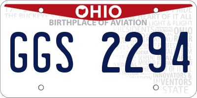 OH license plate GGS2294