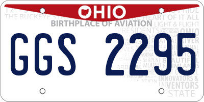 OH license plate GGS2295