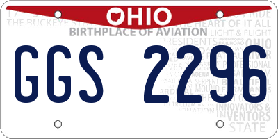 OH license plate GGS2296