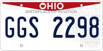 OH license plate GGS2298