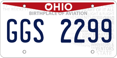 OH license plate GGS2299