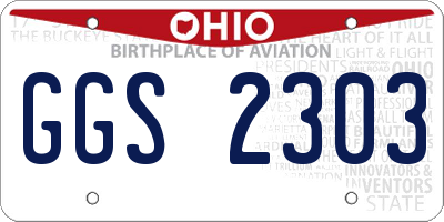 OH license plate GGS2303