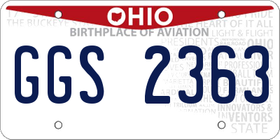 OH license plate GGS2363