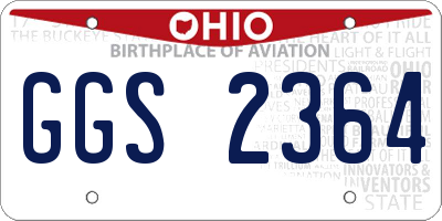 OH license plate GGS2364