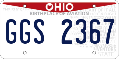 OH license plate GGS2367