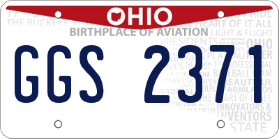 OH license plate GGS2371