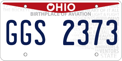 OH license plate GGS2373