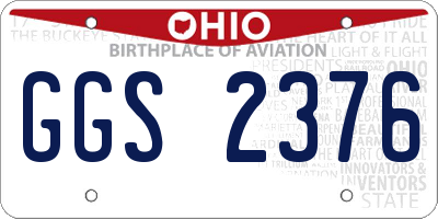 OH license plate GGS2376