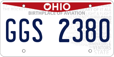 OH license plate GGS2380