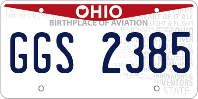 OH license plate GGS2385