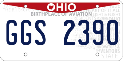 OH license plate GGS2390