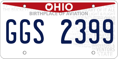 OH license plate GGS2399