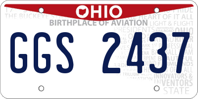 OH license plate GGS2437