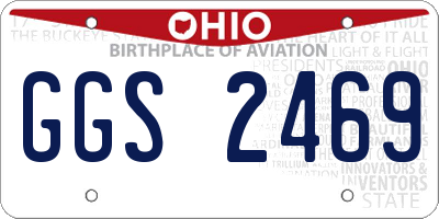 OH license plate GGS2469