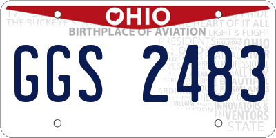 OH license plate GGS2483