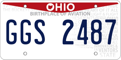 OH license plate GGS2487