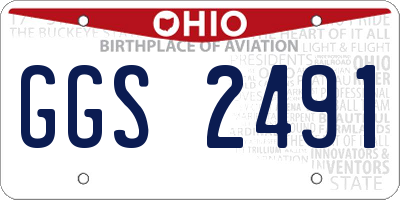 OH license plate GGS2491
