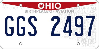 OH license plate GGS2497