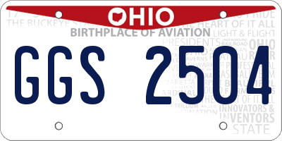 OH license plate GGS2504