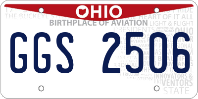 OH license plate GGS2506