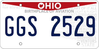 OH license plate GGS2529