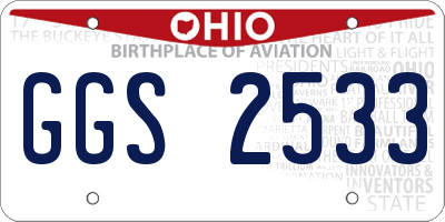 OH license plate GGS2533