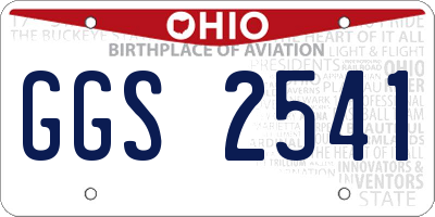 OH license plate GGS2541