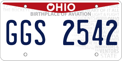 OH license plate GGS2542