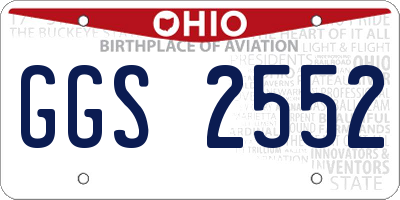 OH license plate GGS2552