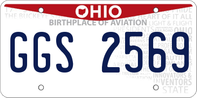 OH license plate GGS2569