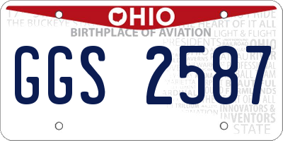 OH license plate GGS2587