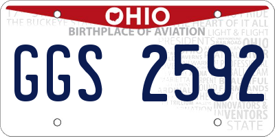 OH license plate GGS2592