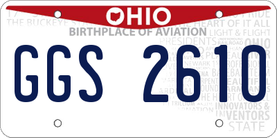 OH license plate GGS2610