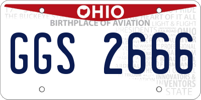 OH license plate GGS2666