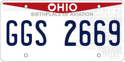 OH license plate GGS2669
