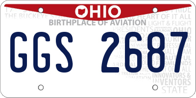 OH license plate GGS2687