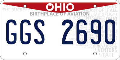 OH license plate GGS2690