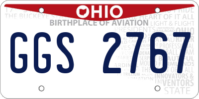 OH license plate GGS2767