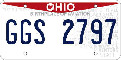 OH license plate GGS2797