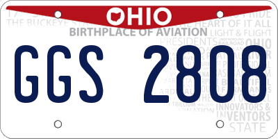 OH license plate GGS2808