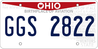 OH license plate GGS2822