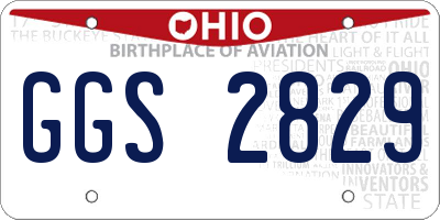OH license plate GGS2829