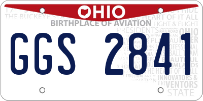 OH license plate GGS2841