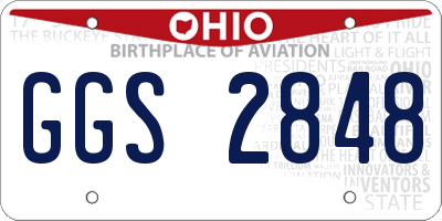 OH license plate GGS2848