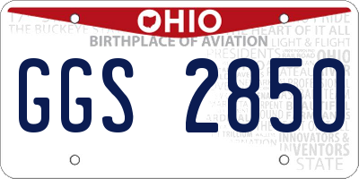 OH license plate GGS2850