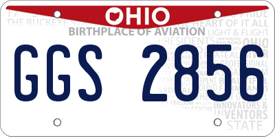 OH license plate GGS2856